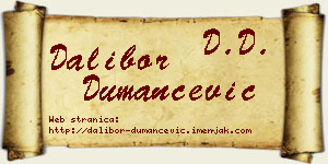 Dalibor Dumančević vizit kartica